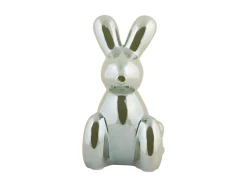 Present time - Statue Balloon Bunny large ceramic jungle green plated