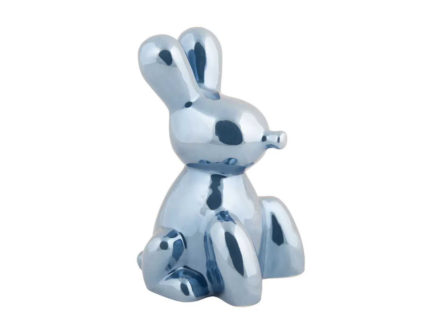 Present time - Statue Balloon Bunny ceramic dark blue plated