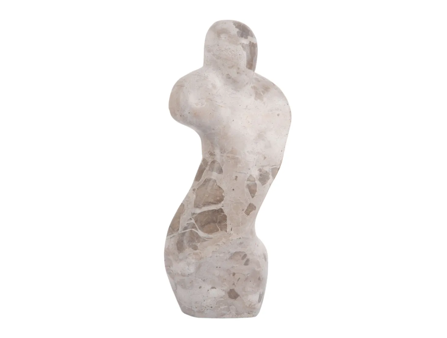 Present time - Statue Female abstract marble brown