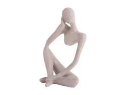 Present time - Statue Imagine polyresin light grey