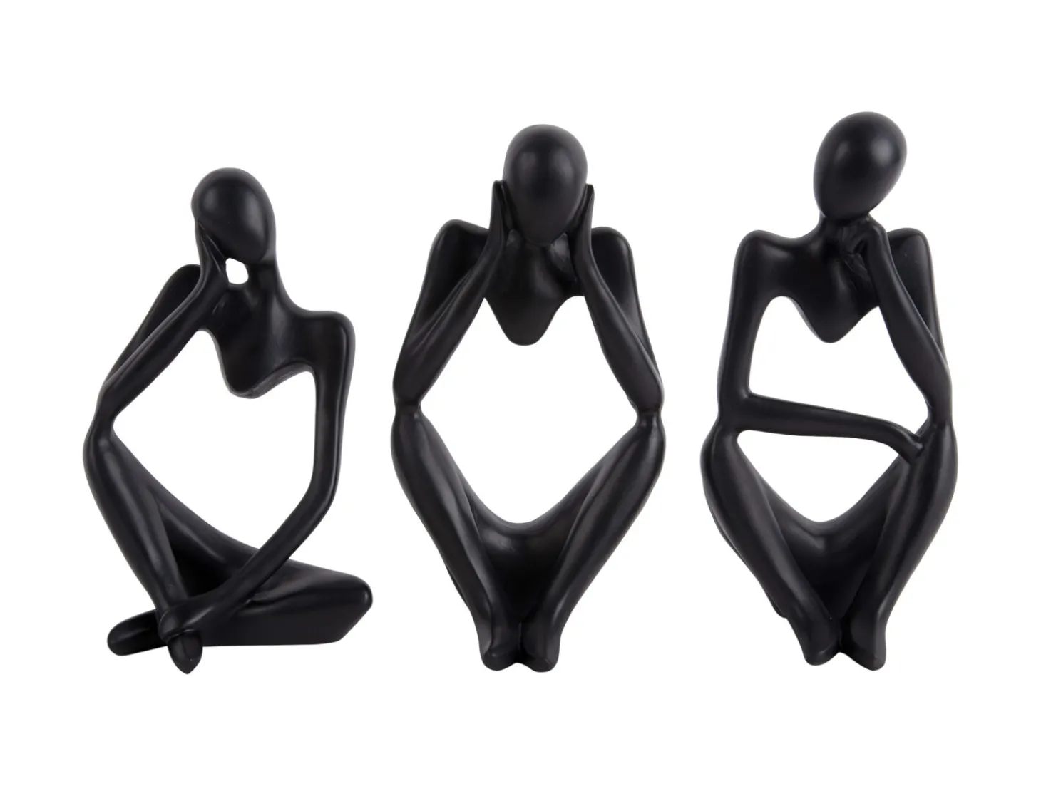 Present time - Statue Imagine polyresin black