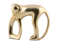 Present time - Statue Monkey metal gold plated
