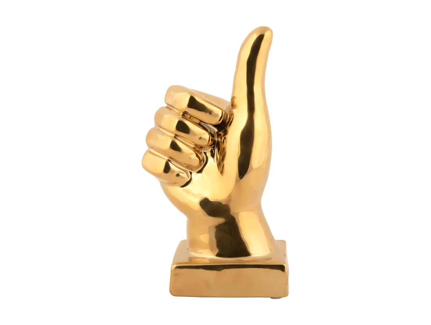 Present time - Statue Okay ceramic gold plated