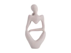 Present time - Statue Wondering polyresin light grey