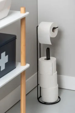 Present time - Toilet roll holder Wired metal black