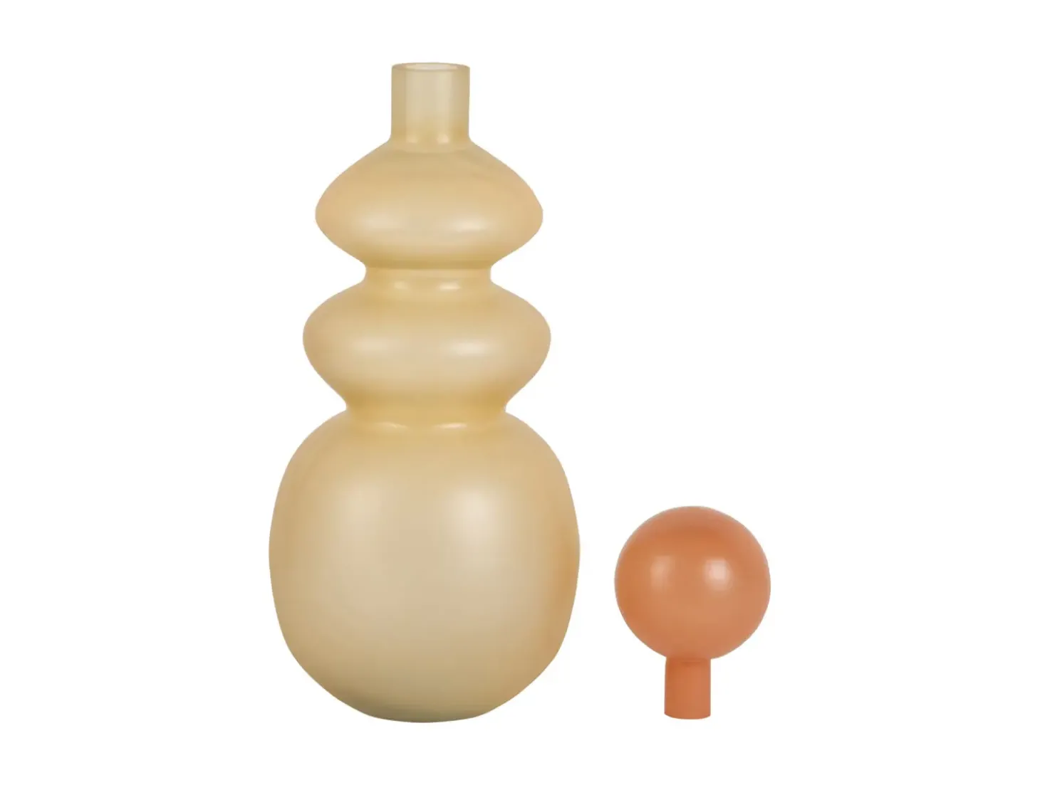 Present time - Vase Alegre Anillo soft yellow w. peach orange