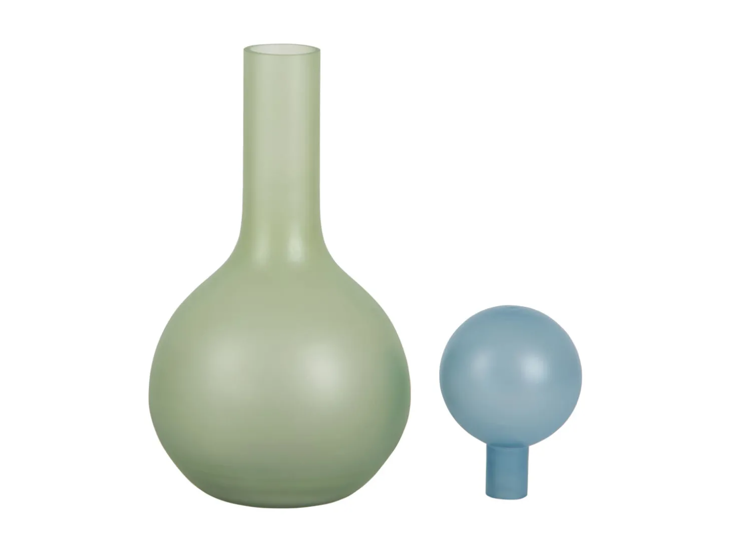 Present time - Vase Alegre Globo soft green w. soft blue