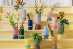 Present time - Vase Animado Anillo large soft purple w. mango yellow