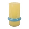 Present time - Vase Animado Anillo medium mango yellow w. soft blue