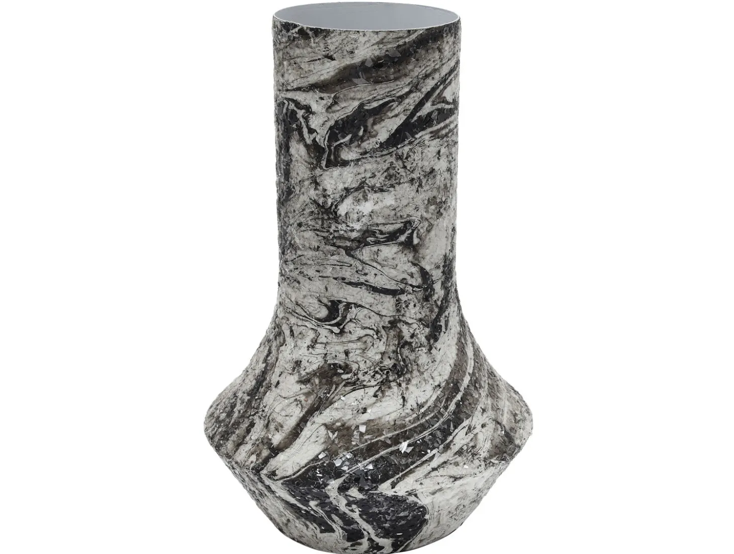 Present time - Vase Mosaic Marble white