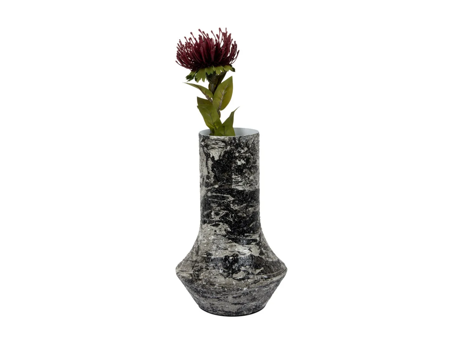 Present time - Vase Mosaic Marble white