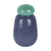 Present time - Vase Nuevo Dulce dark blue w. soft blue lid