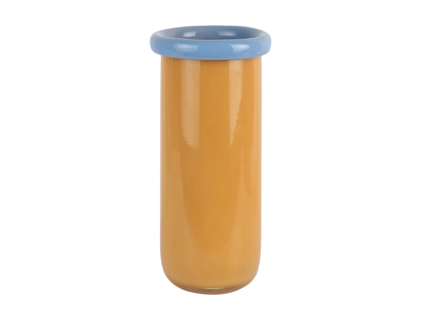 Present time - Vase Plegado XL mango yellow w. soft blue
