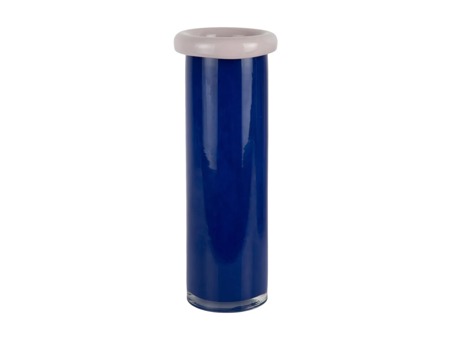 Present time - Vase Plegado XXL cobalt blue w. soft pink