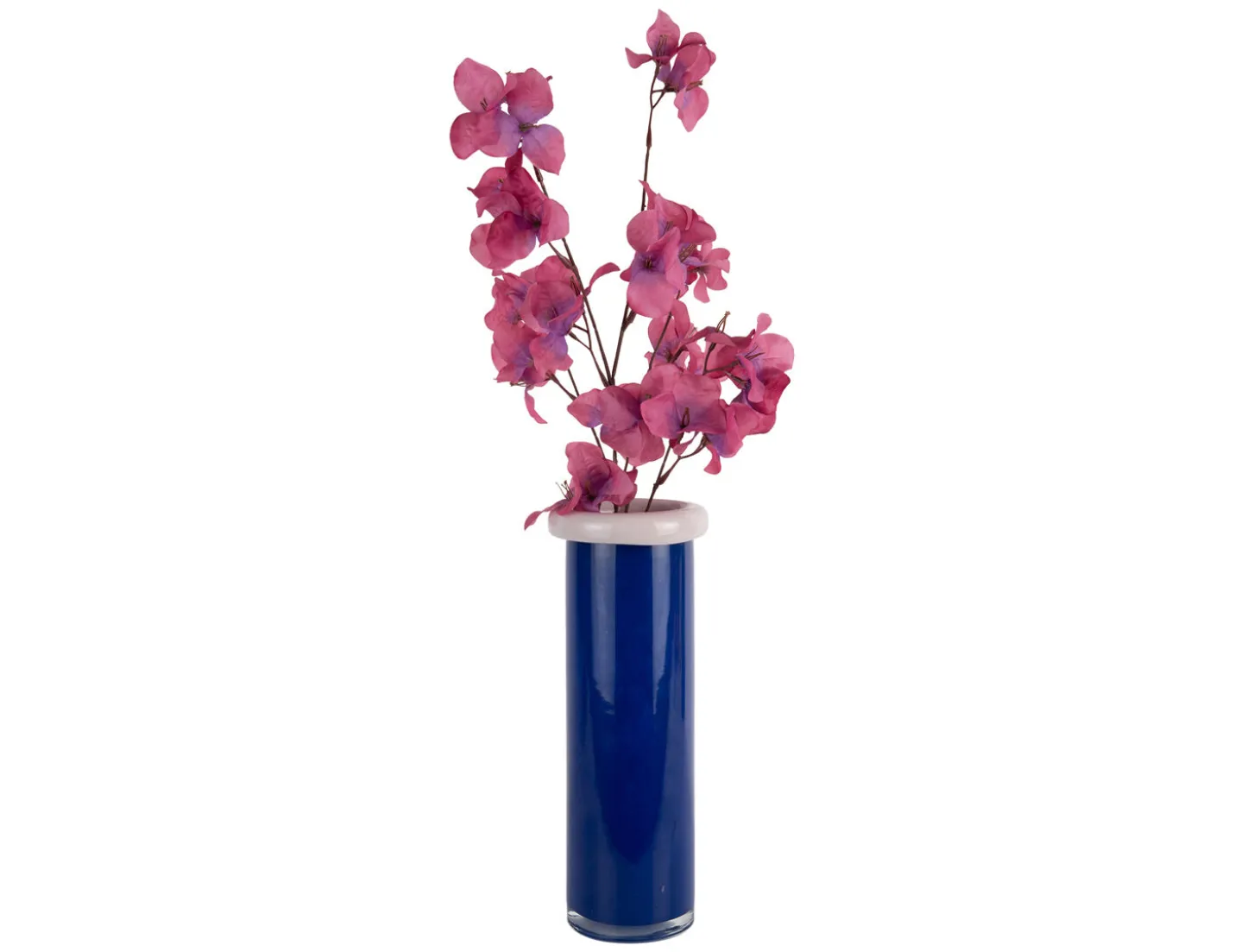 Present time - Vase Plegado XXL cobalt blue w. soft pink