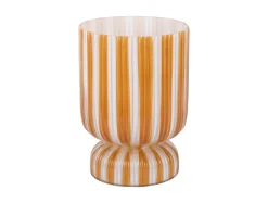 Present time - Vase Rayado Retro medium mango yellow