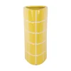 Present time - Vase Retro Tiles triangular medium citrine yellow