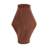 Present time - Vase Twisted Rib large warm brown