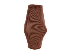Present time - Vase Twisted Rib large warm brown