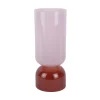 Present time - Vase Variado Colores large soft pink w. red ochre