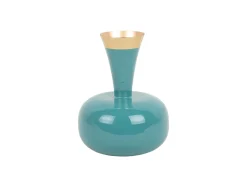 Present time - Vase Yara enamel turquoise blue