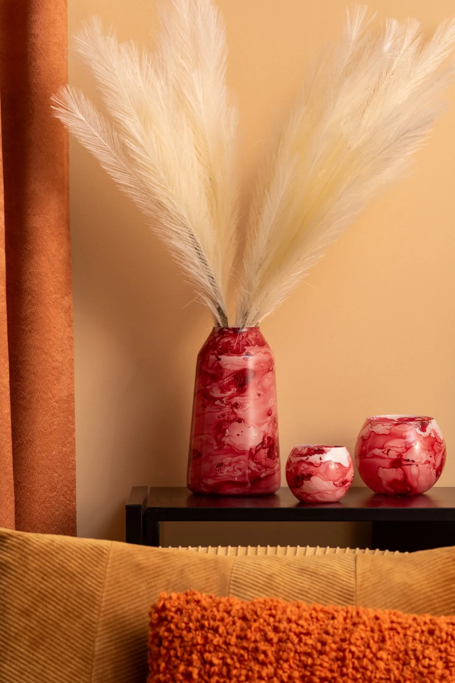 Present time - Votive Blended small glass red ochre