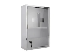 Present time - Wall cabinet Medicine large chrome