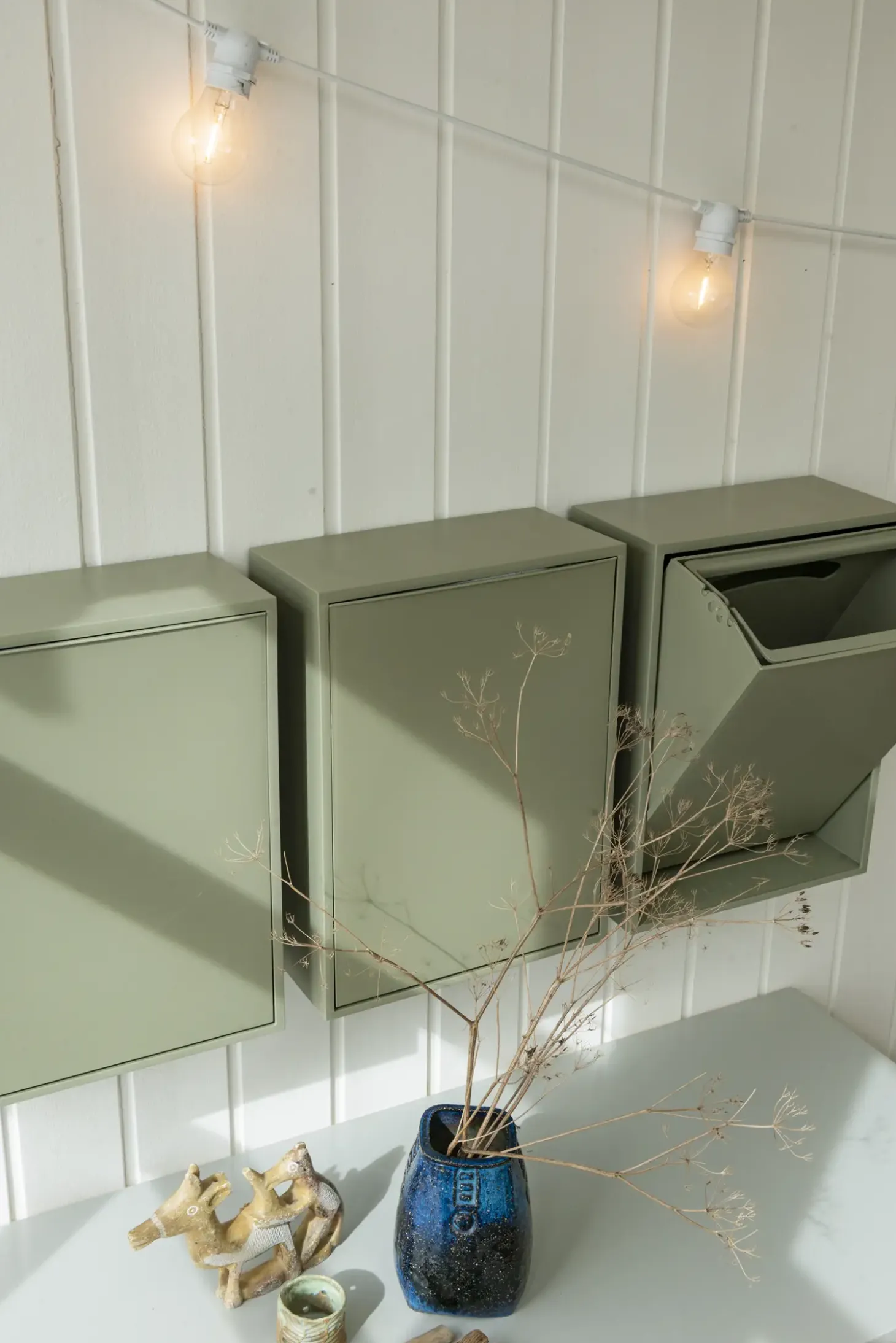 ReCollector - Affaldssortering, affaldsbeholder, duset grøn, Oak Green