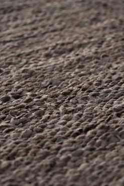 Rug Solid - Tæppe m. læder, wood - 65x135 cm