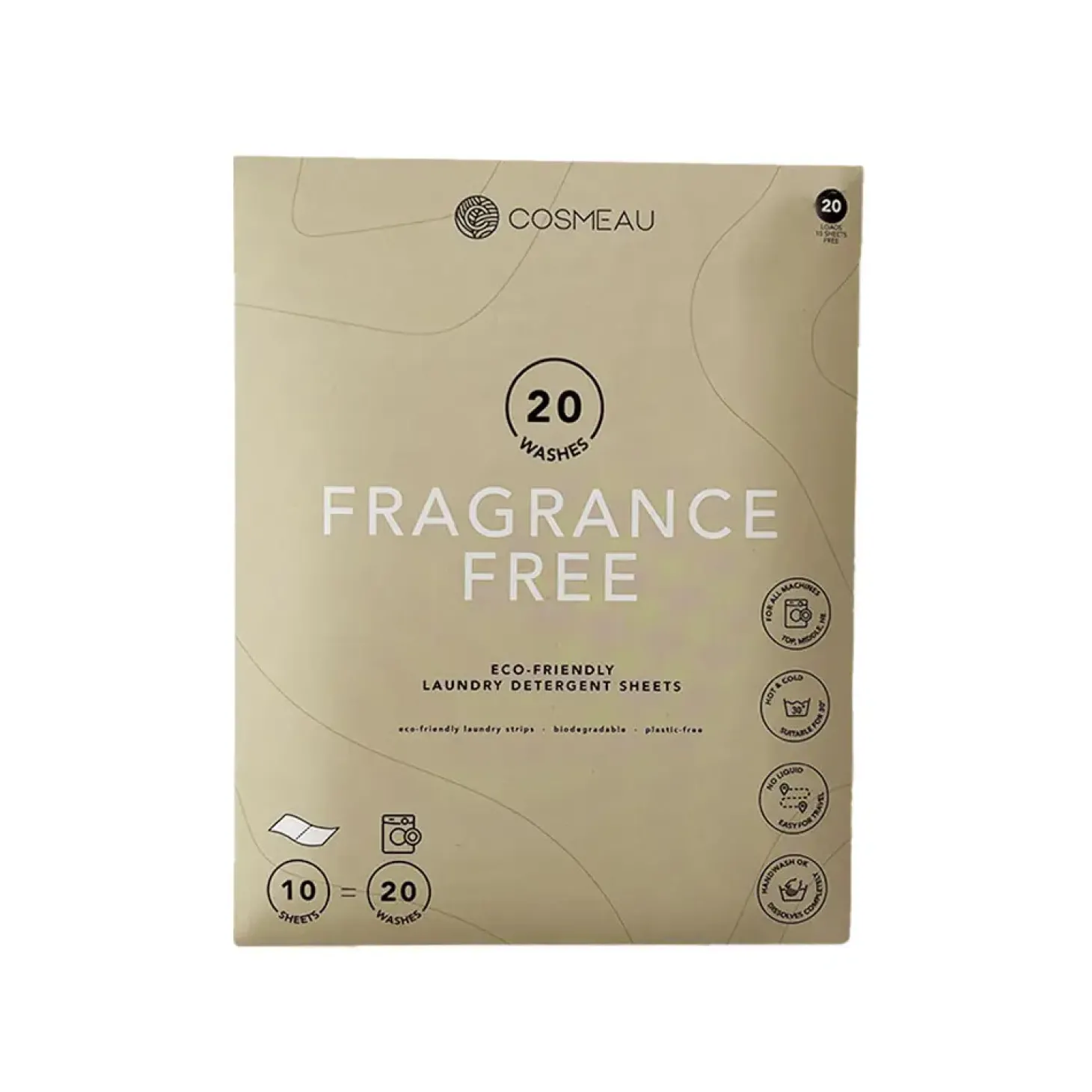 SKOSH - Cosmeau - Vaskemiddel/Servietter - Parfumefri - 20 vask