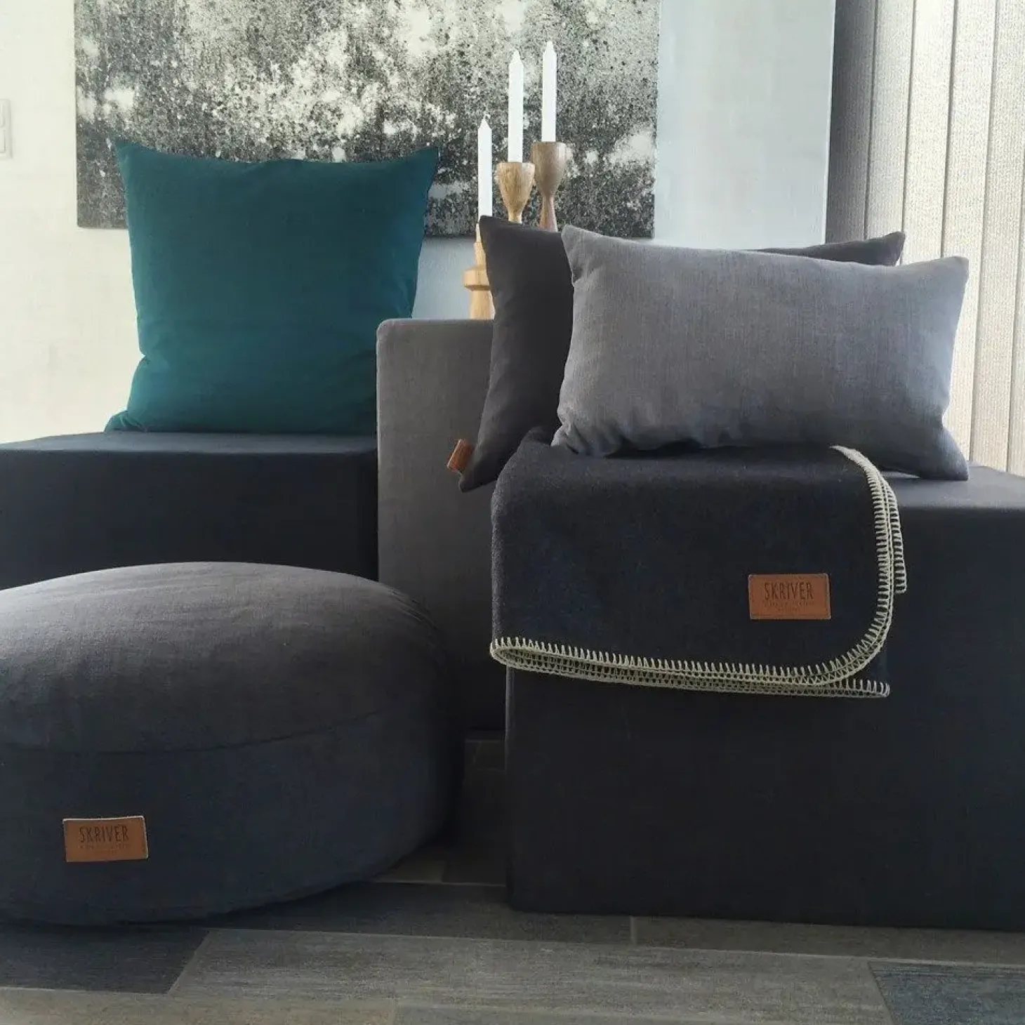Skriver Collection - Pude - Hotmadi - lys grå - 40x60 cm
