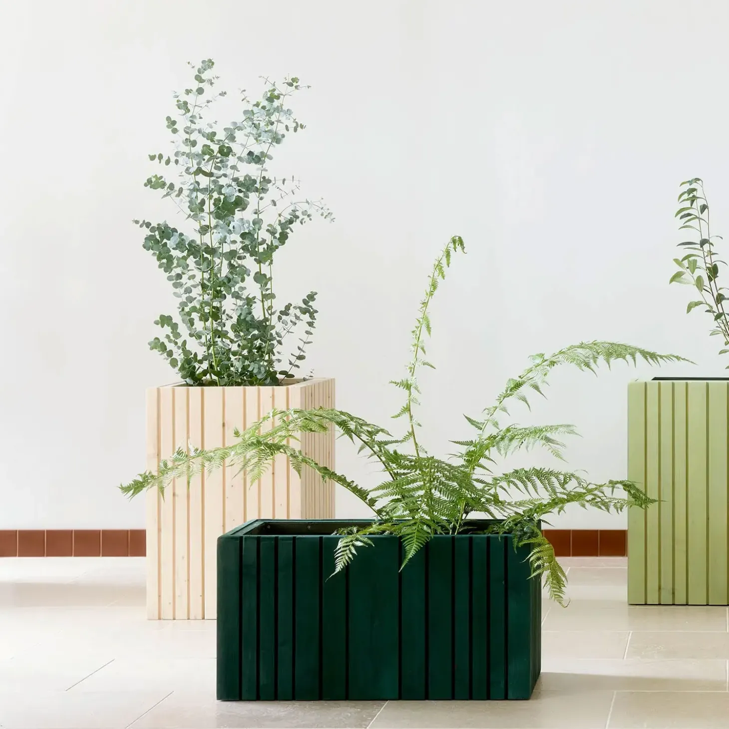 SQUARELY COPENHAGEN - Plantekasse - Unfold SQUARE TALL - Rød - 47 x 52 x 70cm
