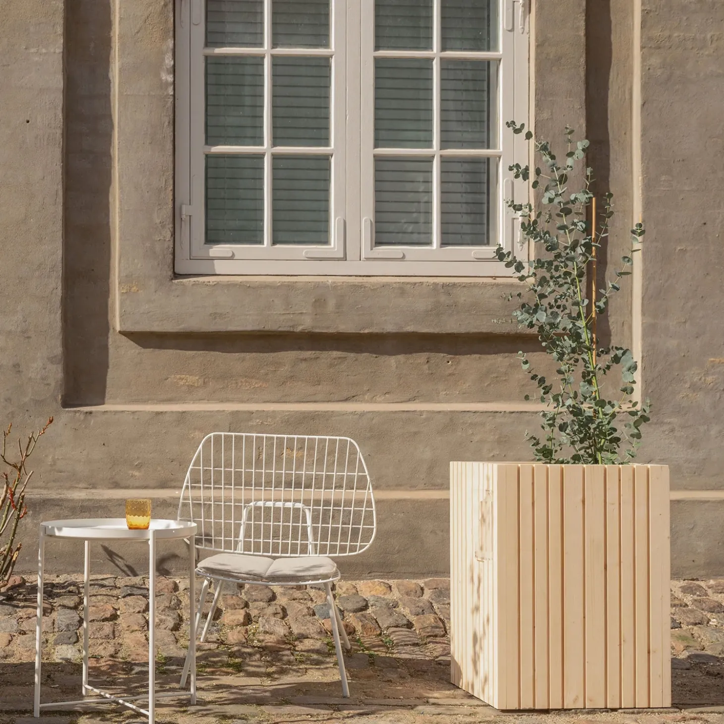 SQUARELY COPENHAGEN - Plantekasse - Unfold SQUARE TALL - Rød - 47 x 52 x 70cm
