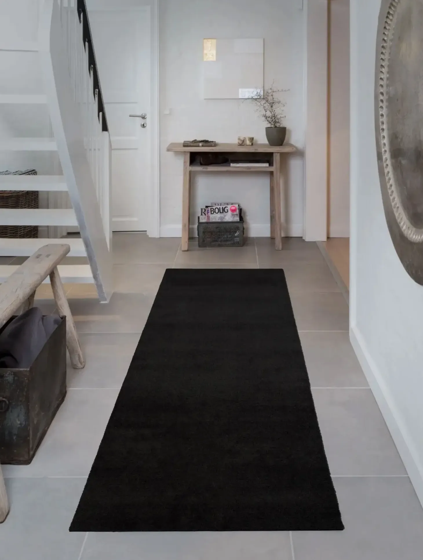 Tica Copenhagen - Løber - Ensfarvet - Sort - 90x200 cm