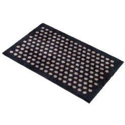 Tica Copenhagen - Smudsmåtte - Dots - Sort/Sand - 40x60 cm.