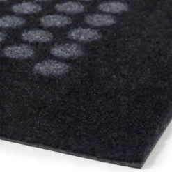 Tica Copenhagen - Smudsmåtte - Dots - Sort/grå - 90x130 cm