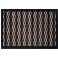 Tica Copenhagen - Smudsmåtte - Dots - Sort/Sand - 90x130 cm