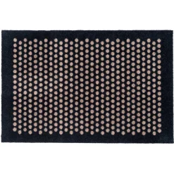 Tica Copenhagen - Smudsmåtte - Dots - Sort/Sand - 60x90 cm