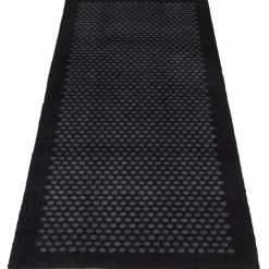 Tica Copenhagen - Smudsmåtte - Dots - Sort/grå - 67x200 cm