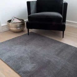 Tica Copenhagen - Smudsmåtte - Ensfarvet - Grå - 90x130 cm