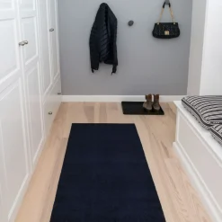Tica Copenhagen - Smudsmåtte - Ensfarvet - Mørkeblå - 67x150 cm