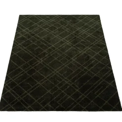 Tica Copenhagen - Smudsmåtte - Lines - Mørkegrøn - 90x130 cm