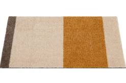 Tica Copenhagen - Smudsmåtte - Stripes Horizon - Ivory-Dijon-Brown - 40x60 cm