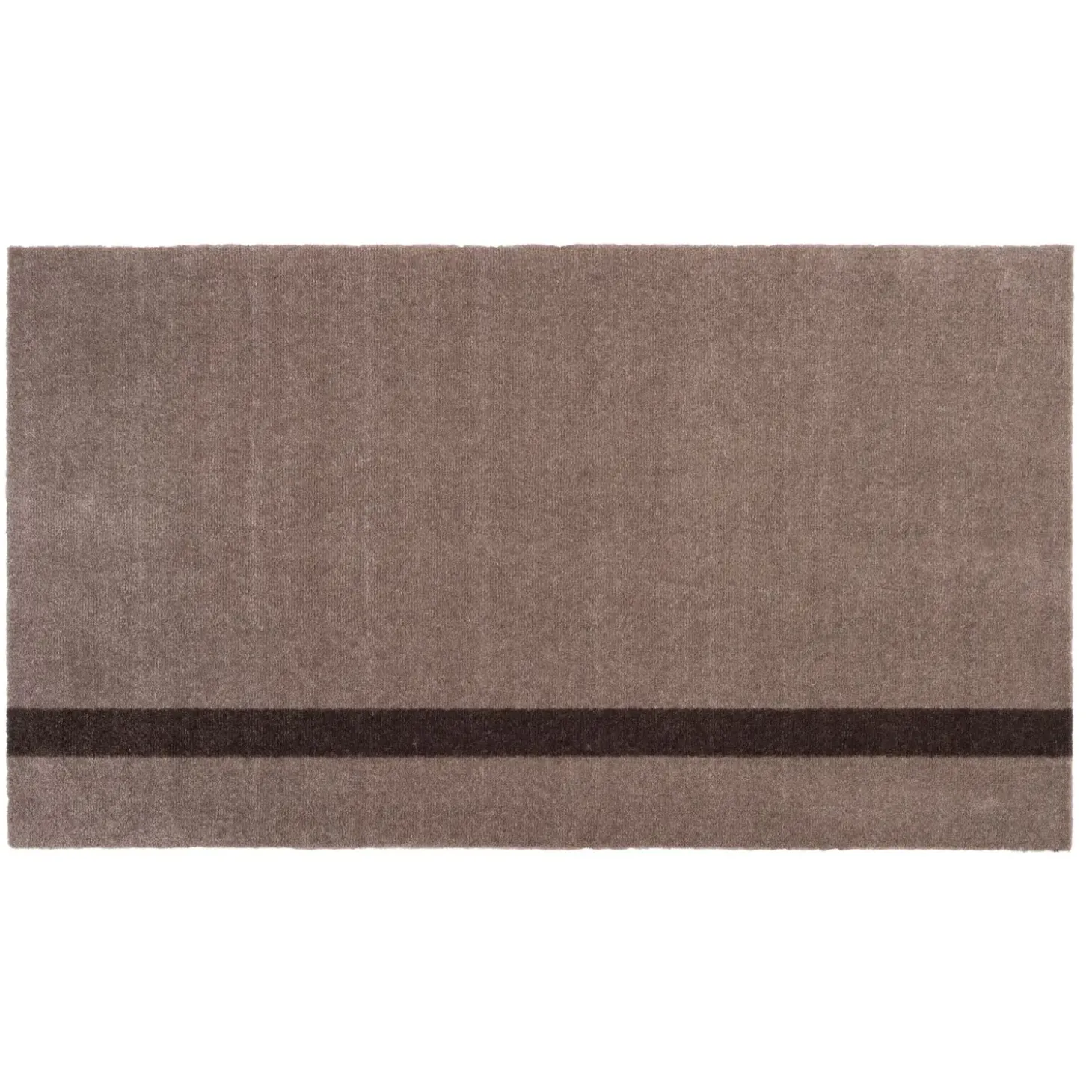 Tica Copenhagen - Smudsmåtte - Stripes Vertical - Brun/Sand - 90x200 cm