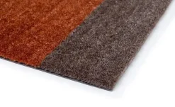 Tica Copenhagen - Smudsmåtte - Stripes Horizon - Sand/Brun/Terracota - 90x130 cm