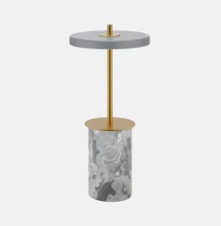Umage - Bordlampe - Asteria Move Mini - Grå Marmor Messing