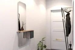 Umage - Entrespejl - One More Look - Hvid med mørk Eg - Pearl white/dark oak