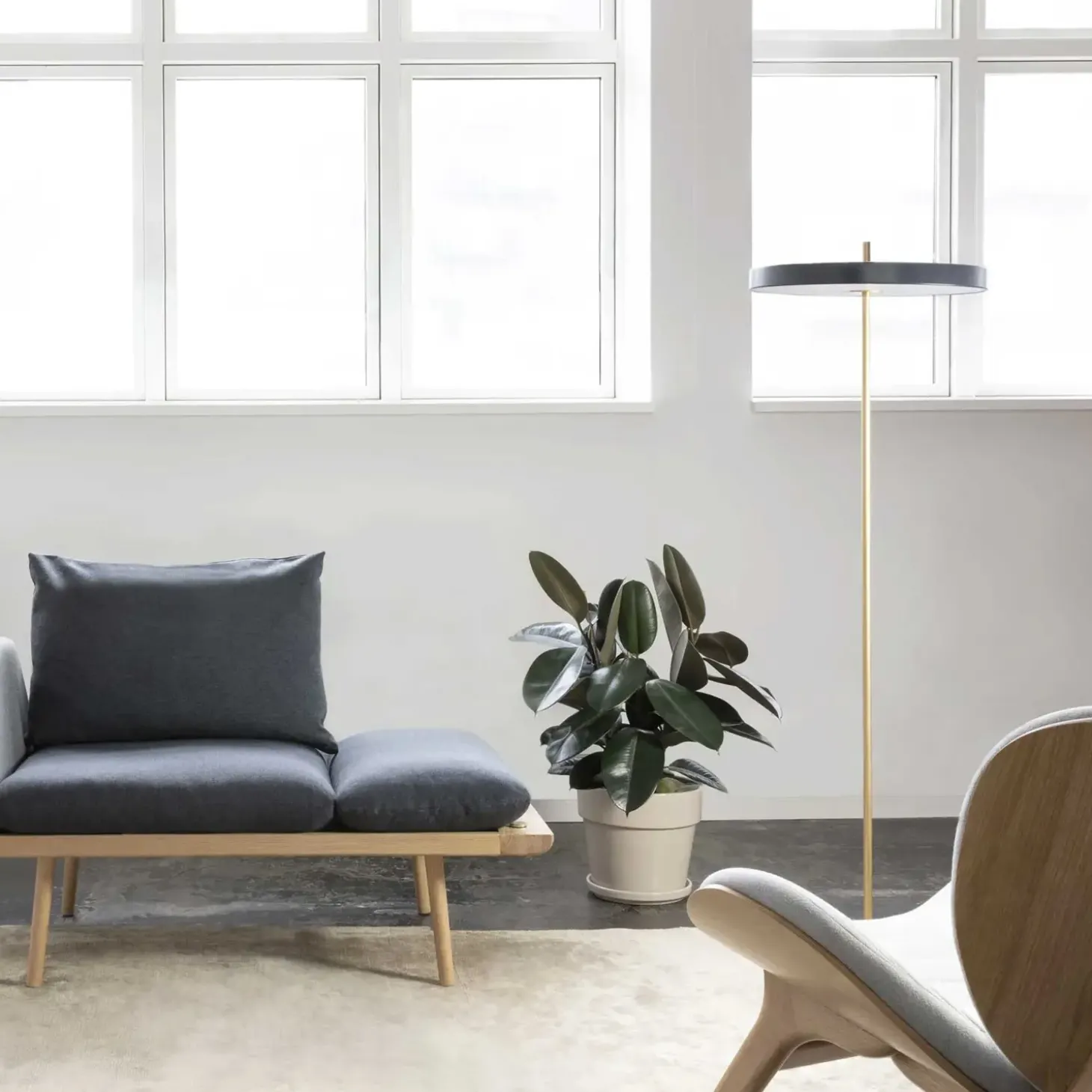 Umage - Gulvlampe - Asteria Floor - Anthracite grey - Ø43 cm