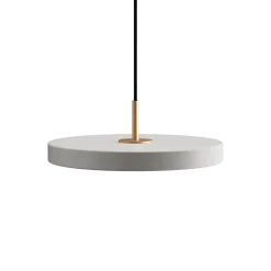 Umage - Loftlampe pendel - Asteria - Messingtop - Hvid/Nuance mist - Mini Ø31 cm