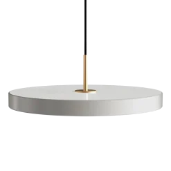 Umage - Loftlampe pendel - Asteria pendel m/ messingtop - Nuance mist/Hvid - Medium Ø43 cm